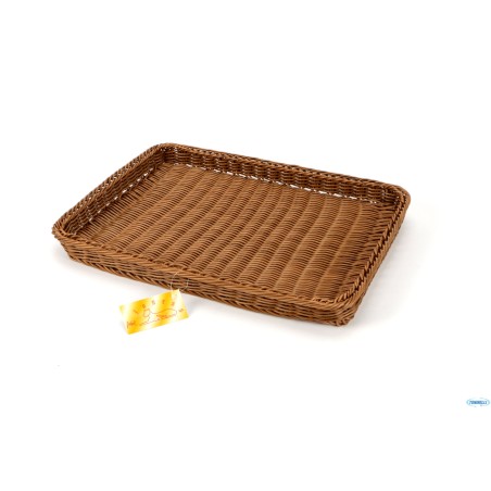 MIDOLLINO-CESTA RETTANGOLARE 40X30X3,5 MARRONE BB-4030-B