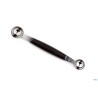 ORANGE-SCAVINO PER MELONE - DOPPIO 2,2   2,8 CM, LUNGHEZZA 17 CM IN ACCIAIO INOX CON BORDO AFFILATO