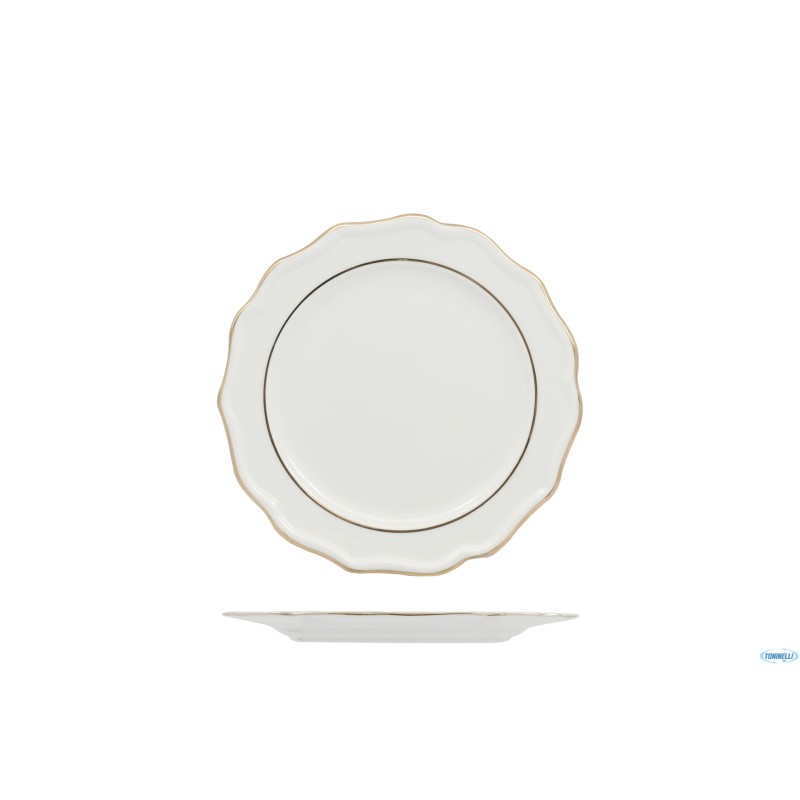 DIANA GOLD - PIATTO PANE CM 17 CON DOPPIO FILO ORO AL BORDO 3MM E AL MARLY 1MM DIANA GOLD - PIATTO PANE CM 17 CON DOPPIO FILO ORO AL BORDO 3MM E AL MARLY 1MM