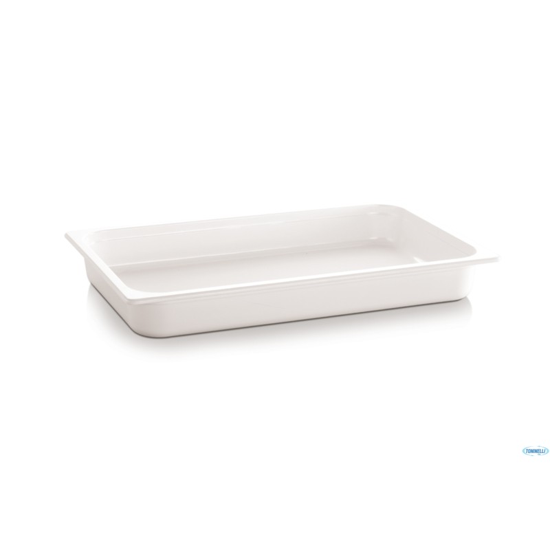 ECOLINE-CONTENITORE GN 1/1 CM53 X 32,5XH.6,5 7,1 LITRI. IN MELAMINA, BIANCO ECOLINE-CONTENITORE GN 1/1 CM53 X 32,5XH.6,5 7,1 LITRI. IN MELAMINA, BIANCO