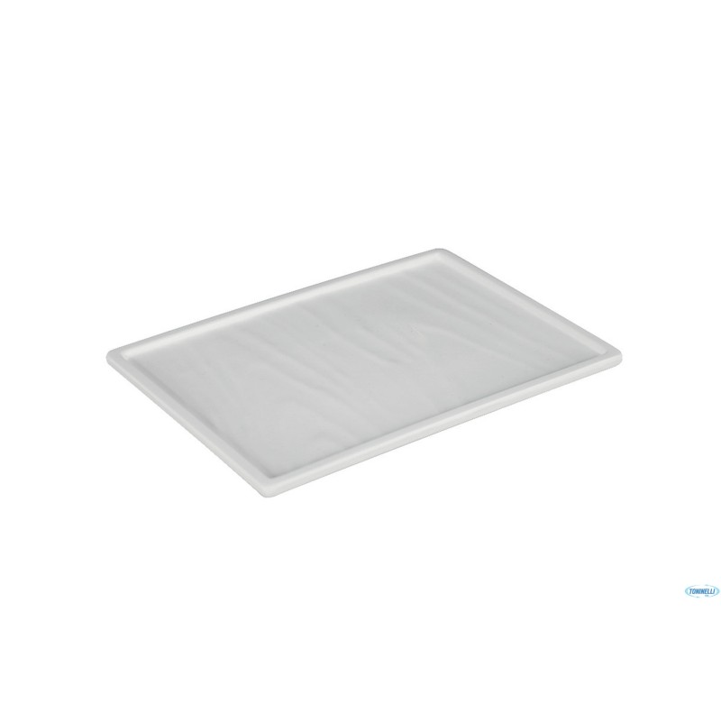 EFAY TAIJI-VASSOIO RETTANGOLARE MELAMINA BIANCA CM 20,3X14,6 H1,3       E412308IV00