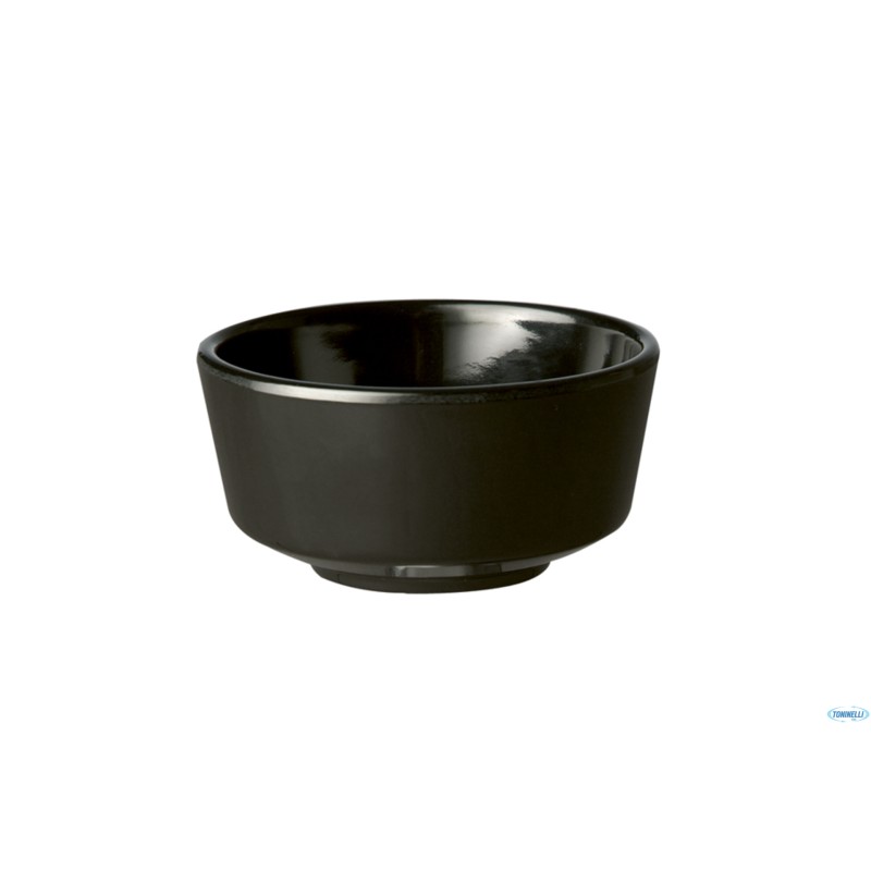 FLOAT-COPPETTA MELAMINA NERO CM.13XH.6,5 CON PIEDINI ANTISCIVOLO  83905