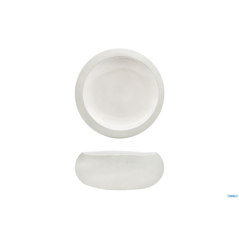 GENESYS EVO BIANCO-COPPA CM.16,5 IN PORCELLANA CON FINITURA ESTERNA A BUCCIA D'ARANCIA