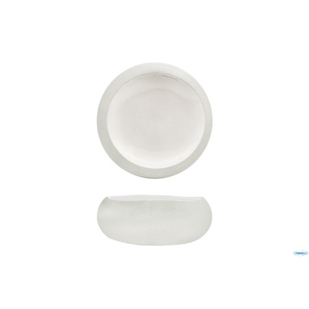 GENESYS EVO BIANCO-COPPA CM.16,5 IN PORCELLANA CON FINITURA ESTERNA A BUCCIA D'ARANCIA