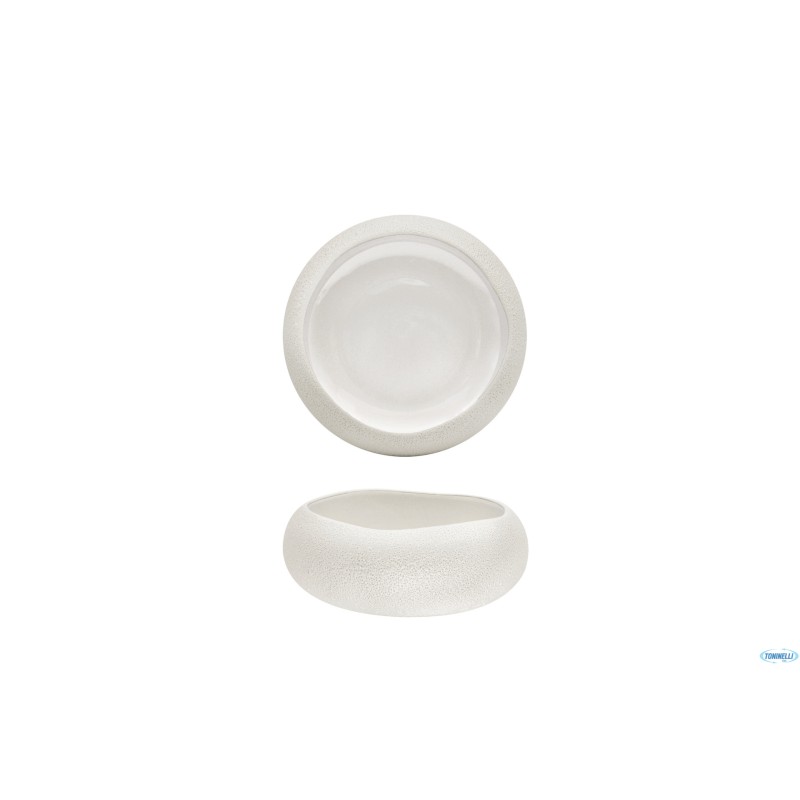 GENESYS EVO BIANCO-COPPETTA CM.13,7 IN PORCELLANA CON FINITURA ESTERNA A BUCCIA D'ARANCIA