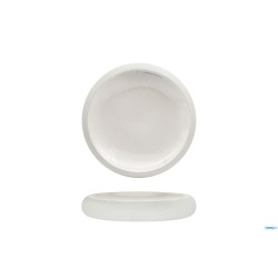 GENESYS EVO BIANCO-PIATTO ALTO CM.27 IN PORCELLANA CON FINITURA ESTERNA A BUCCIA D'ARANCIA