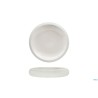 GENESYS EVO BIANCO-PIATTO ALTO CM.27 IN PORCELLANA CON FINITURA ESTERNA A BUCCIA D'ARANCIA