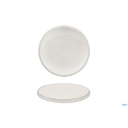 GENESYS EVO BIANCO-PIATTO BASSO CM.23 IN PORCELLANA CON FINITURA ESTERNA A BUCCIA D'ARANCIA