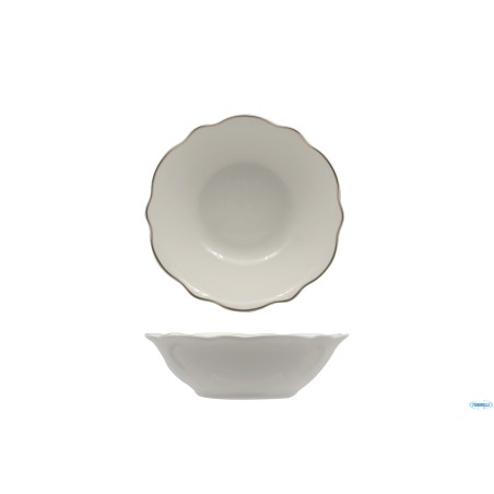GRACE FILO ORO-COPPETTA IN PORCELLANA ALLUMINICA CM 15