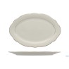GRACE FILO ORO-PIATTO OVALE IN PORCELLANA ALLUMINICA CM 36x24,5
