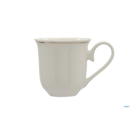 GRACE FILO ORO-TAZZA CAFFE IN PORCELLANA ALLUMINICA CL 9
