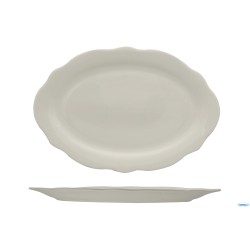 GRACE-PIATTO OVALE IN PORCELLANA ALLUMINICA CM 36x24,5