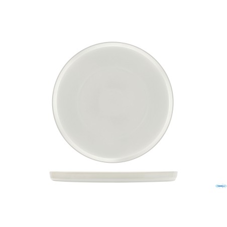 JUSTWHITE-PIATTO TONDO BORDO ALTO CM.22,8  HHP11201