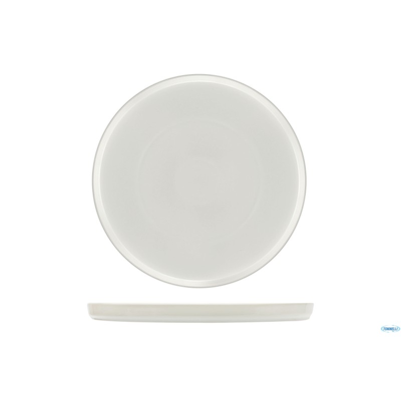 JUSTWHITE-PIATTO TONDO BORDO ALTO CM.28,5  HHP11199