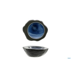 MADEIRA-COPPA CONCAVA EFFETTO PIETRA CM.13,8X12 NERO-BLU IN PORCELLANA