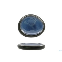 MADEIRA-MADEIRA-PIATTO ALTO OVALE CM.20,6X16 NERO-BLU IN PORCELLANA  H11314-N147