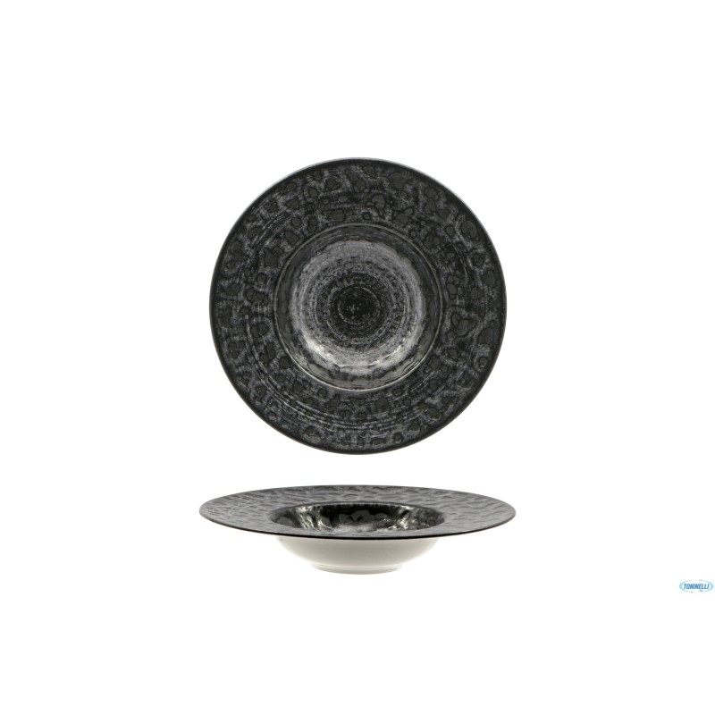 MATHERIA BLACK-PASTA BOWL IN PORCELLANA CM.27