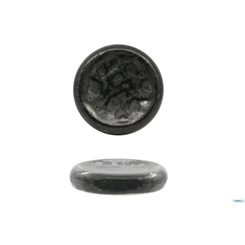 MATHERIA BLACK-PIATTINO ALTO TONDO IN PORCELLANA CM.12