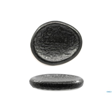 MATHERIA BLACK-PIATTO ALTO OVALE IN PORCELLANA CM.26X22