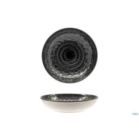 MATHERIA BLACK-PIATTO FONDO COUPE IN PORCELLANA CM.20