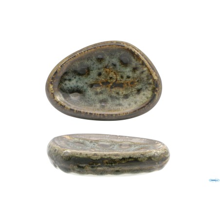 MATHERIA GREEN-PIATTINO ALTO OVALE IN PORCELLANA CM.13X9