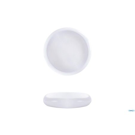 MATHERIA WHITE-PIATTINO ALTO TONDO IN PORCELLANA CM.12