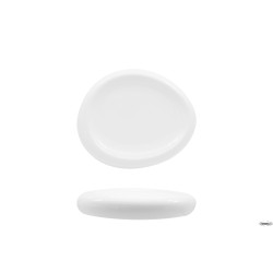 SELECTA-PIATTO ALTO OVALE CM.20,6X16 BIANCO IN PORCELLANA