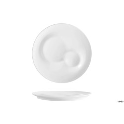 SELECTA-PIATTO PIANO GOURMET TONDO CM.30 BIANCO IN PORCELLANA