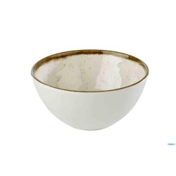 STONE ART-INSALATIERA MELAMINA EFFETTO PUNTINATO CON BORDO MARRONECM 15XH.7,5 84525