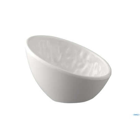 TAO-CIOTOLA TONDA CM 10,5 X 10 CM, H. 6,5 - 3 CM MELAMINA, BIANCO, EFFETTO PIETRA LAVABILE IN LAVASTOVIGLIE