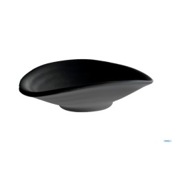 ZEN-CIOTOLA CM 13X11XH.3,5 MELAMINA NERO, EFFETTO PIETRA NERA, 83728
