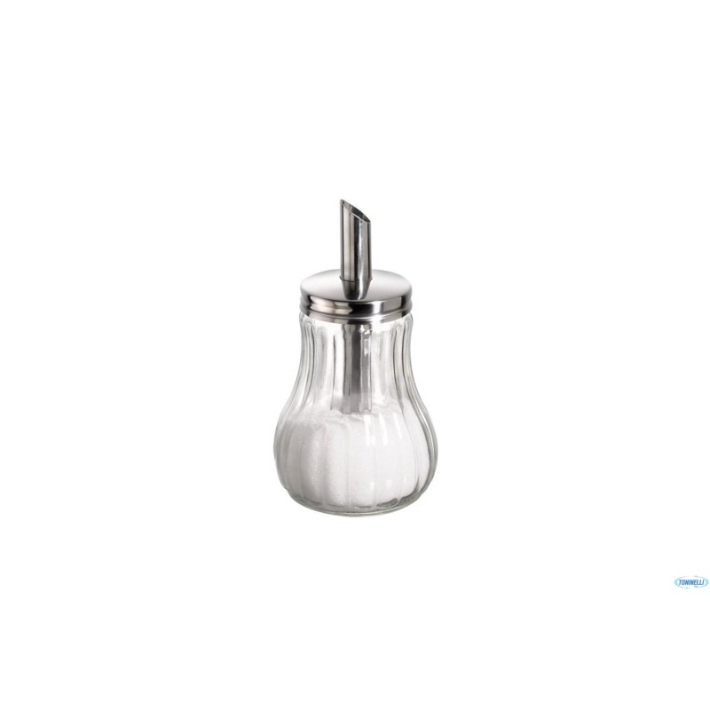 DOSAZUCCHERO INOX-VETRO CM 8 H.15 CL 25 40486