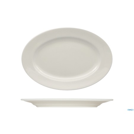 PRIME- PIATTO OVALE CON FALDA CM 32X22 -ALLUMINA