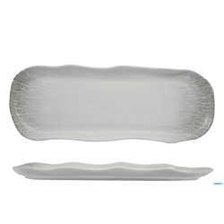 RADIUS-VASSOIO RETTANGOLARE ORGANIC CM.35X13,5 IN PORCELLANA  DECORATA