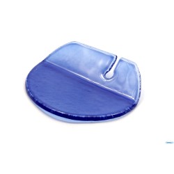 ROUND - POGGIAPOSATE VETRO BLU CM 10