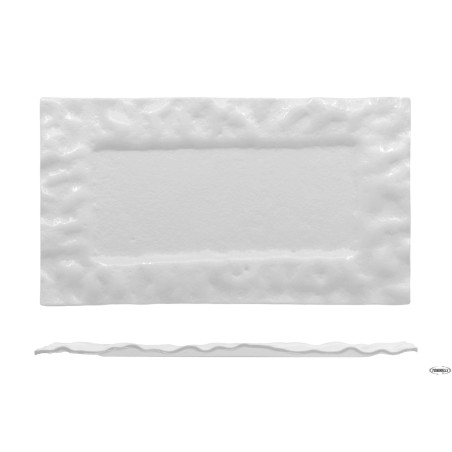 CLOUD - PIATTO RETT. CM 32X18 BIANCO LUCIDO