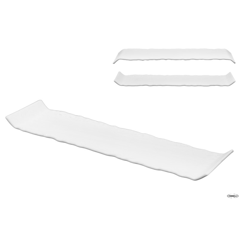 KORA - PIATTO RETT.DOUBLE-FACE BIANCO MATT CM 30X8