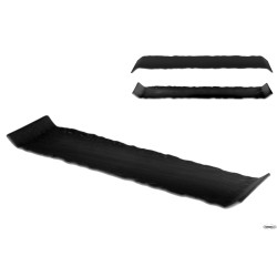 KORA - PIATTO RETT.NERO SEMIOPACO CM 30X8