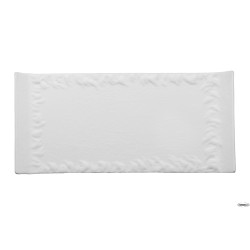 KORA -PIATTO RETT.DOUBLE-FACE BIANCO MATT CM 30X14