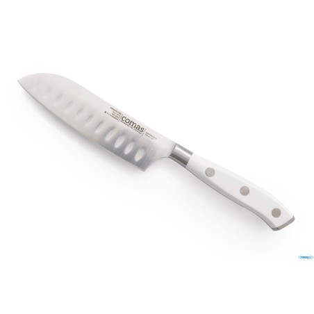 MARBLE COLTELLO SANTOKU INOX CM 23 MANICO BIANCO 2MM