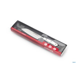 MARBLE COLTELLO SANTOKU INOX CM 23 MANICO BIANCO 2MM
