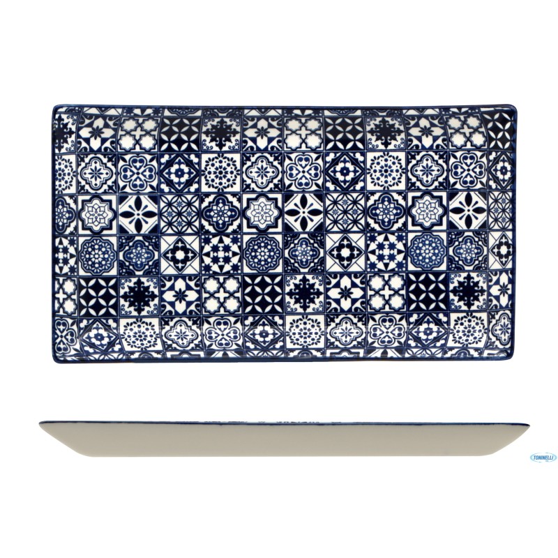 SINTRA BLUE-PIATTO RETTANGOLARE CM.28,5X16  RH4414L-JS106D