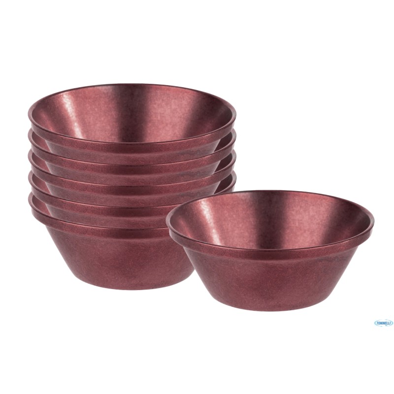 DIP BOWLS-SET 6 COPPETTE CM6XH.2,5 ACCIAIO EFFETTO RAME