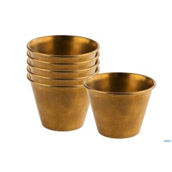 DIP BOWLS-SET 6 COPPETTE CM6XH.4,5 ACCIAIO EFFETTO ORO