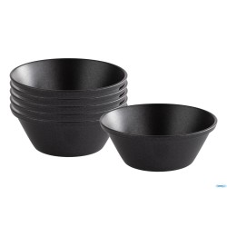 DIP BOWLS-SET 6 COPPETTE INOX GRIGIO SCURO CM 6H2,5 ML40
