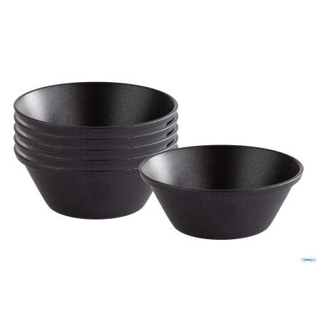 DIP BOWLS-SET 6 COPPETTE INOX GRIGIO SCURO CM 6H2,5 ML40