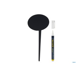 LAVAGNA CON PUNTA-SET 5 ETICHETTE A FORMA DI NUVOLA CON PENNARELLO 18X8,1X0,1 NERO TAG-BUBBLE5