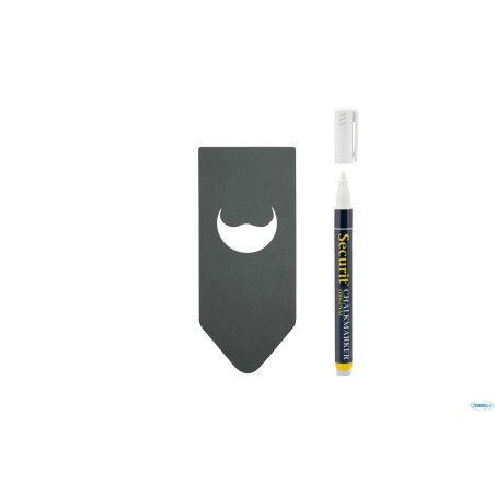 SET DA 10 ETICHETTE TAG PER BOTTIGLIE. COLORE NERO, SCRIVIBILI SU ENTRAMBI I LATI. 1 PENNARELLO BIANCO INCLUSO   TAG-BO-WT