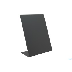 SET DA 3 LAVAGNE NERE DA TAVOLA A FORMA DI L IN ACRILICO FORMATO A5 CM  15X8,5XH21,5  TBA-BL-A5