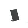 SET DA 5 LAVAGNE DA TAVOLA NERE A FORMA DI L IN ACRILICO FORMATO A7 CM 7,5X4,5XH.11,5   TBA-BL-A7